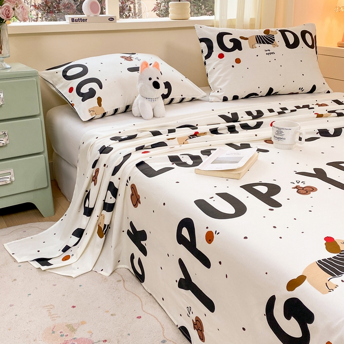 91家纺网 家纺一手货源 找家纺 红日子纺织品 2026新款全棉纯棉单床单 旺旺曲