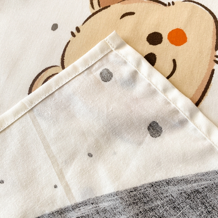 91家纺网 家纺一手货源 找家纺 红日子纺织品 2026新款全棉纯棉单床单 萌心熊宝