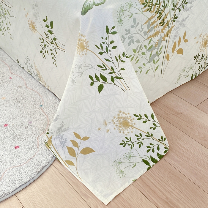 91家纺网 家纺一手货源 找家纺 红日子纺织品 2026新款全棉纯棉单床单 绿意盎然