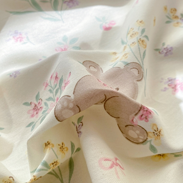 91家纺网 家纺一手货源 找家纺 红日子纺织品 2026新款全棉纯棉单床单 花园宝贝