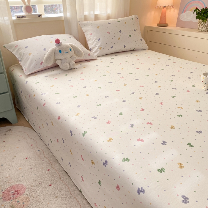 91家纺网 家纺一手货源 找家纺 红日子纺织品 2026新款全棉纯棉单床单 甜心情节