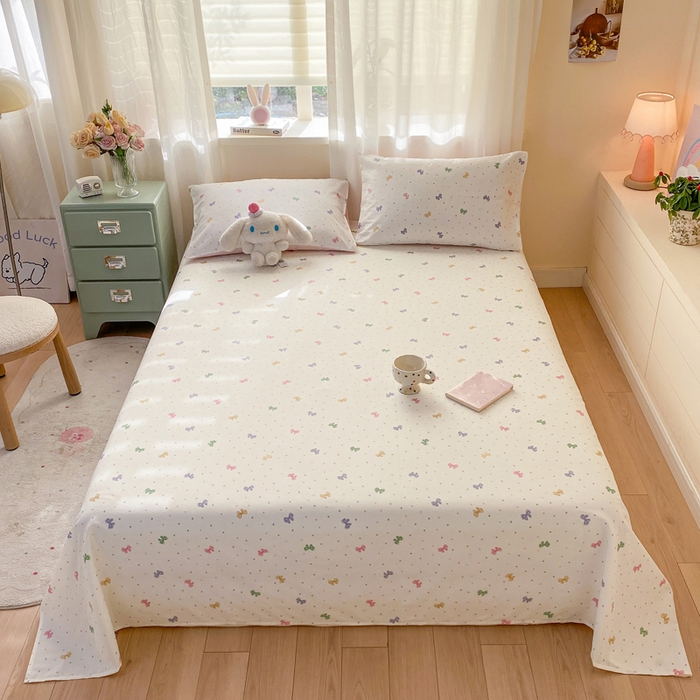 红日子纺织品 2026新款全棉纯棉单床单 甜心情节