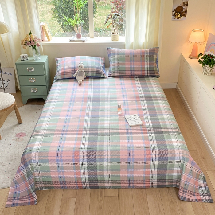 红日子纺织品 2026新款全棉纯棉单床单 悦色格调