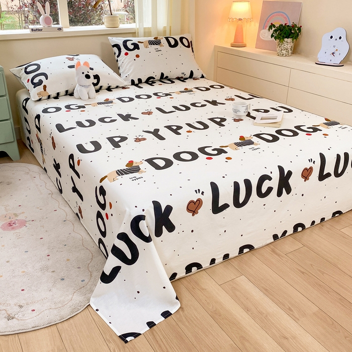 91家纺网 家纺一手货源 找家纺 红日子纺织品 2026新款全棉纯棉单床单 旺旺曲