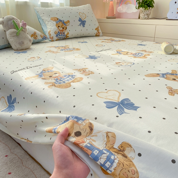 91家纺网 家纺一手货源 找家纺 红日子纺织品 2026新款全棉纯棉单床单 洛可可