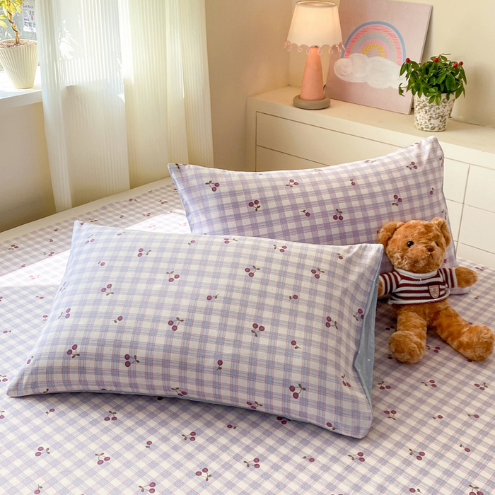 91家纺网 家纺一手货源 找家纺 红日子纺织品 2026新款全棉纯棉单床单 香甜樱桃