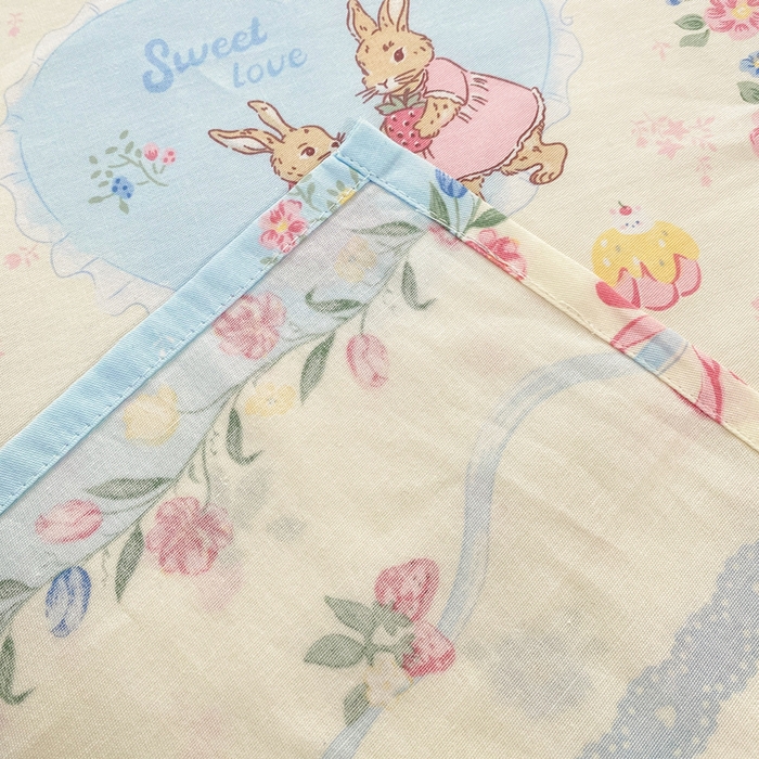 91家纺网 家纺一手货源 找家纺 红日子纺织品 2026新款全棉纯棉单床单 香颂萌兔