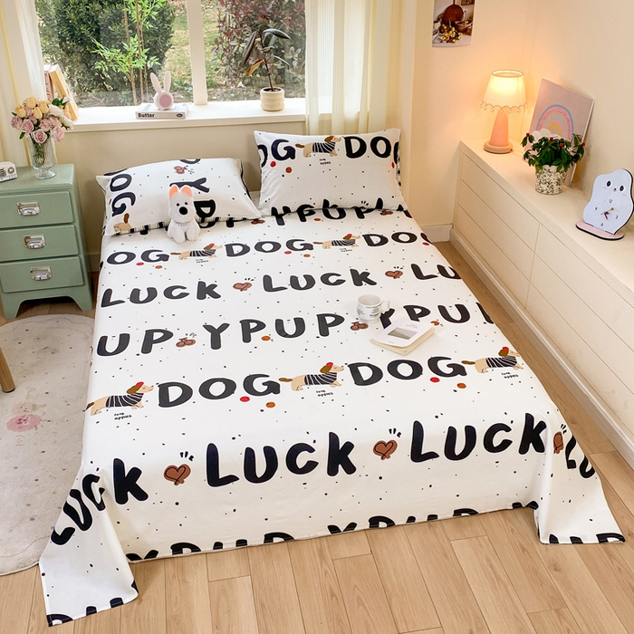 91家纺网 家纺一手货源 找家纺 红日子纺织品 2026新款全棉纯棉单床单 旺旺曲