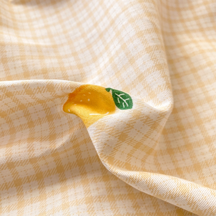 91家纺网 家纺一手货源 找家纺 红日子纺织品 2026新款全棉纯棉单床单 柠檬小镇