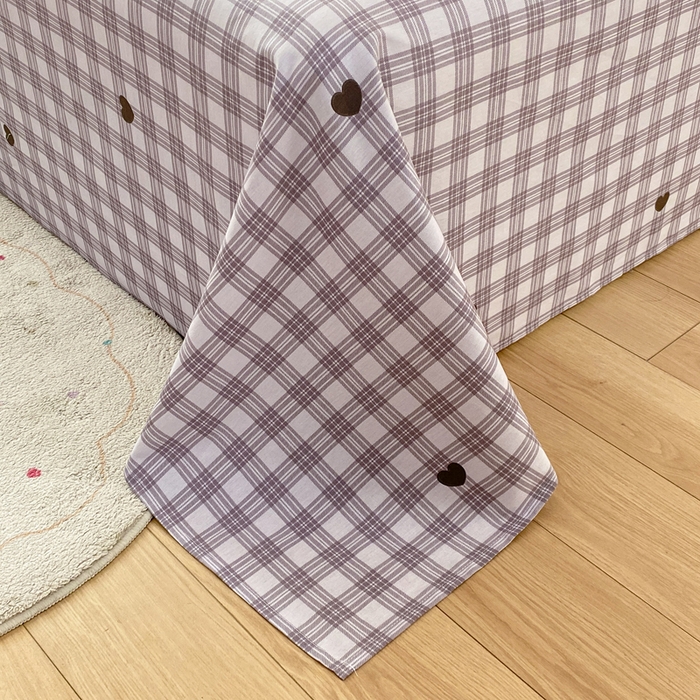 91家纺网 家纺一手货源 找家纺 红日子纺织品 2026新款全棉纯棉单床单 甜心乐园紫