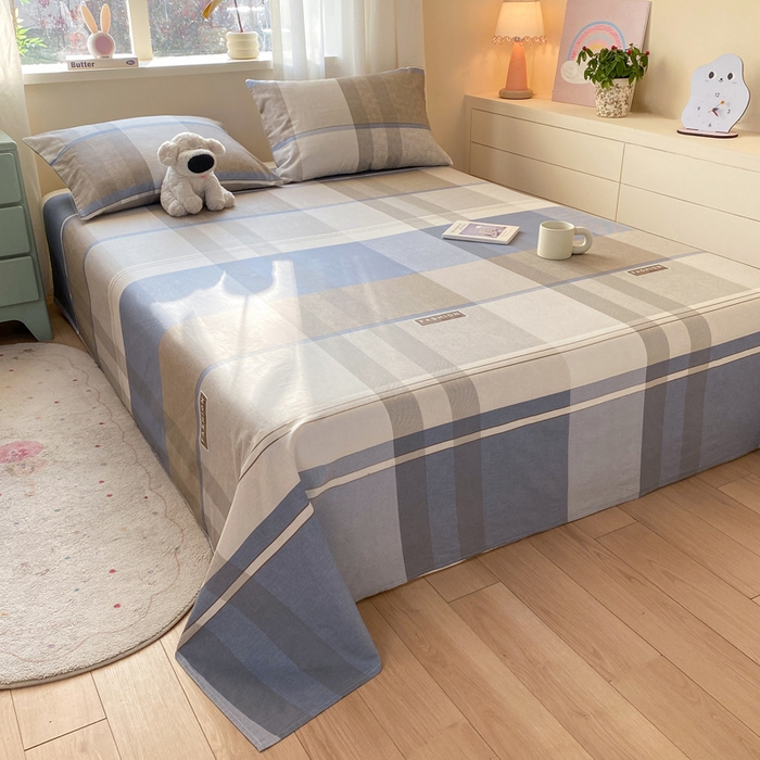 91家纺网 家纺一手货源 找家纺 红日子纺织品 2026新款全棉纯棉单床单 韶华