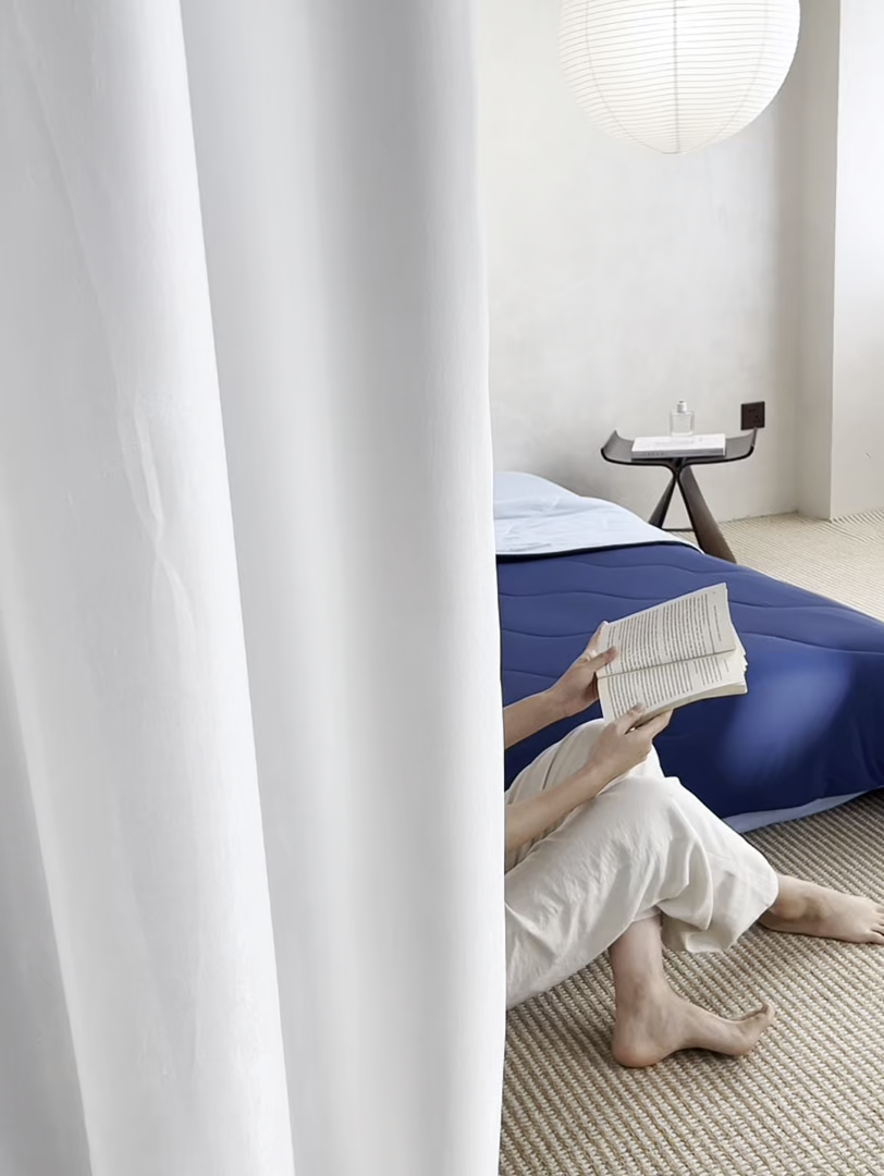 91家纺网 家纺一手货源 找家纺 丽笙被芯 2026新款冷暖深睡控温夏被夏凉被空调被 深睡蓝