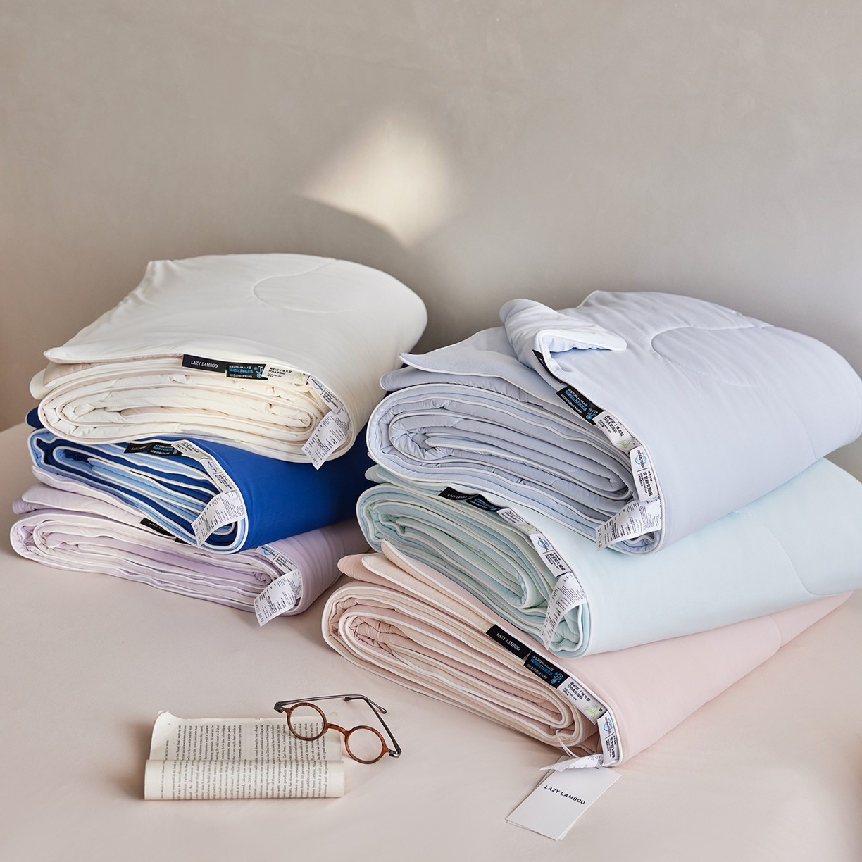 91家纺网 家纺一手货源 找家纺 丽笙被芯 2026新款冷暖深睡控温夏被夏凉被空调被 组合图（仅供展示不可下单）