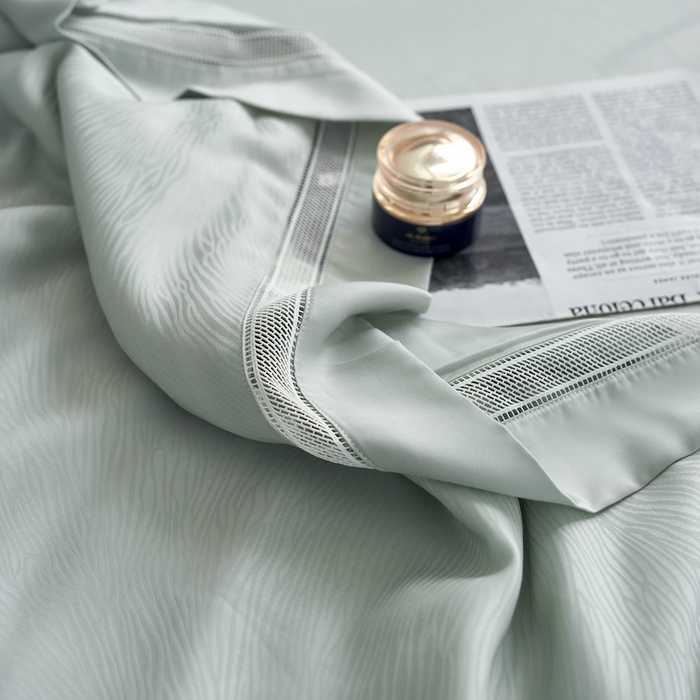 91家纺网 家纺一手货源 找家纺 丽笙被芯 2026新款兰精天丝提花蚕宝夏被夏凉被空调被 耳鱼青