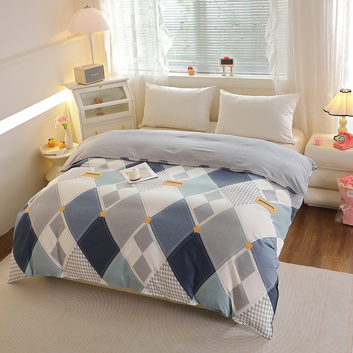 91家纺网 家纺一手货源 找家纺 馨雅家纺 2026新款简欧纯棉印花多规格四件套 罗利