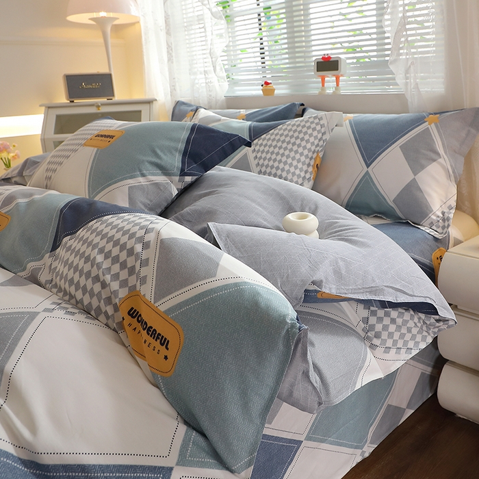 91家纺网 家纺一手货源 找家纺 馨雅家纺 2026新款简欧纯棉印花多规格四件套 罗利