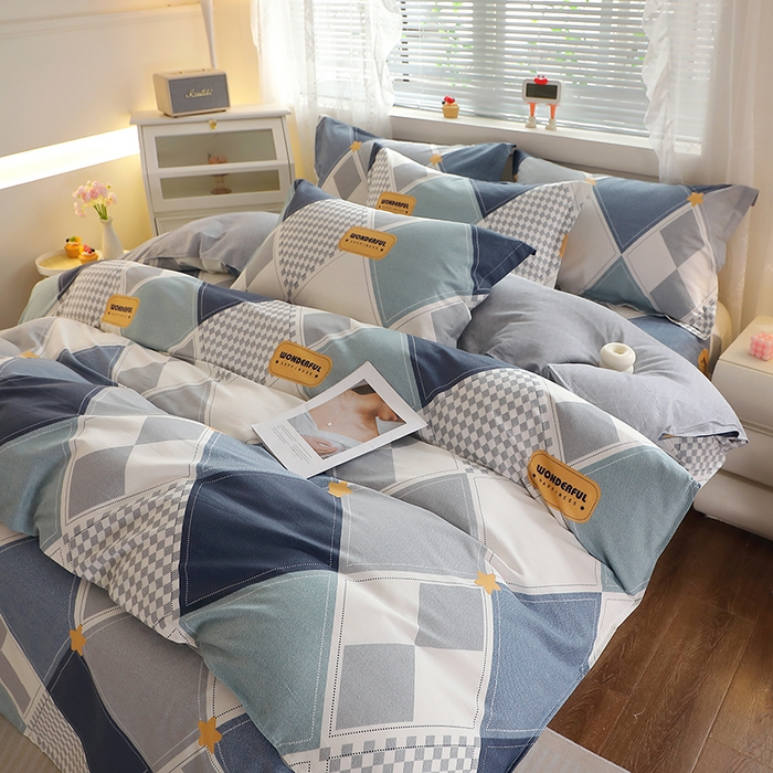 91家纺网 家纺一手货源 找家纺 馨雅家纺 2026新款简欧纯棉印花多规格四件套 罗利