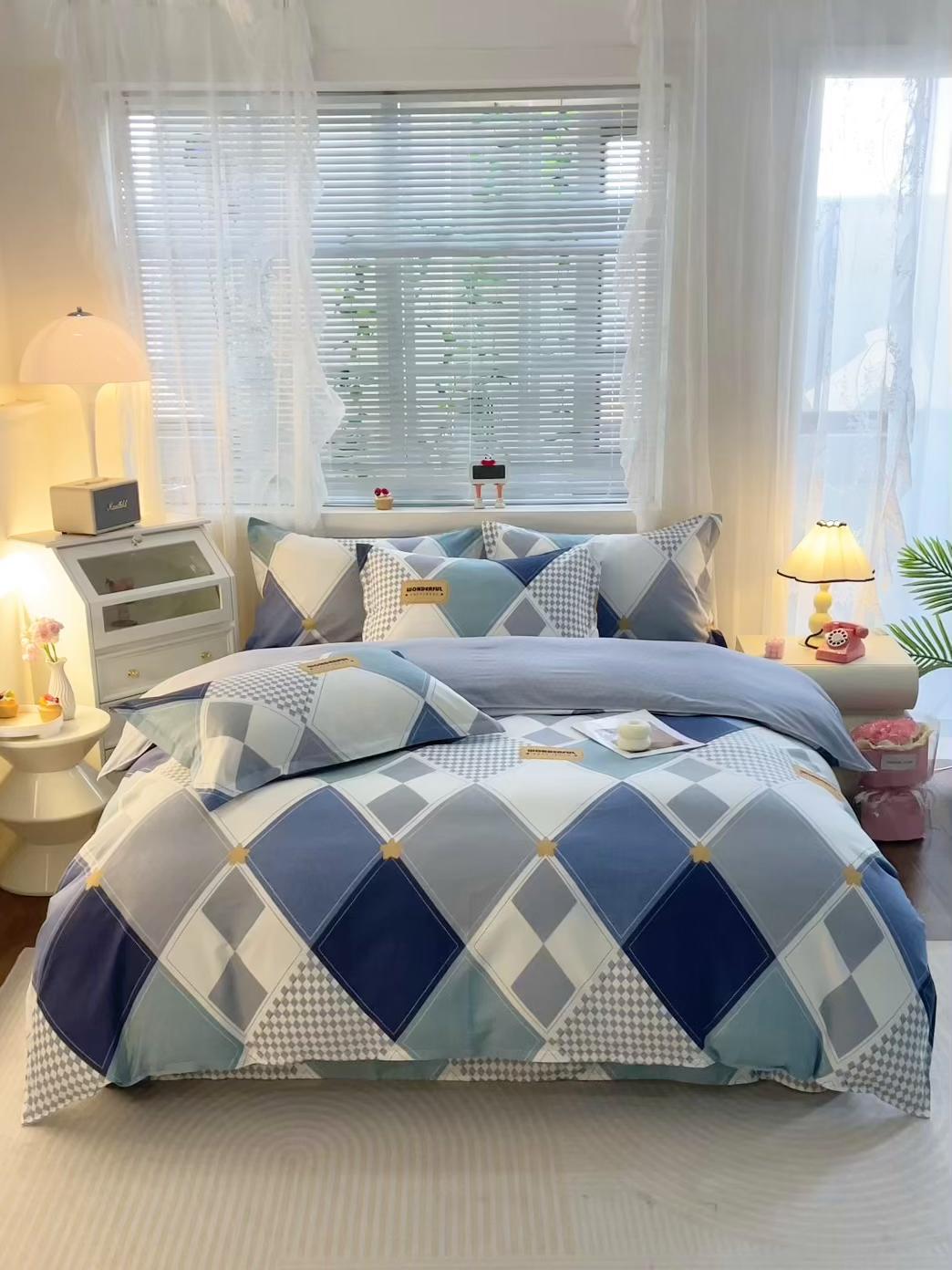 91家纺网 家纺一手货源 找家纺 馨雅家纺 2026新款简欧纯棉印花多规格四件套 罗利