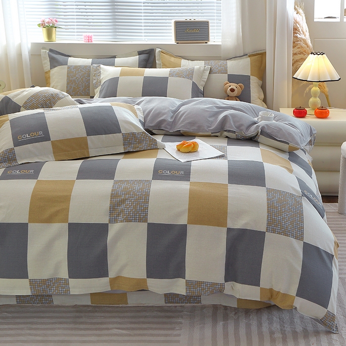 91家纺网 家纺一手货源 找家纺 馨雅家纺 2026新款简欧纯棉印花多规格四件套 雅格