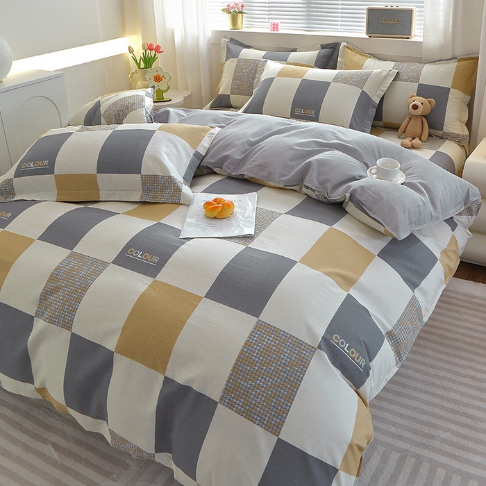 91家纺网 家纺一手货源 找家纺 馨雅家纺 2026新款简欧纯棉印花多规格四件套 雅格