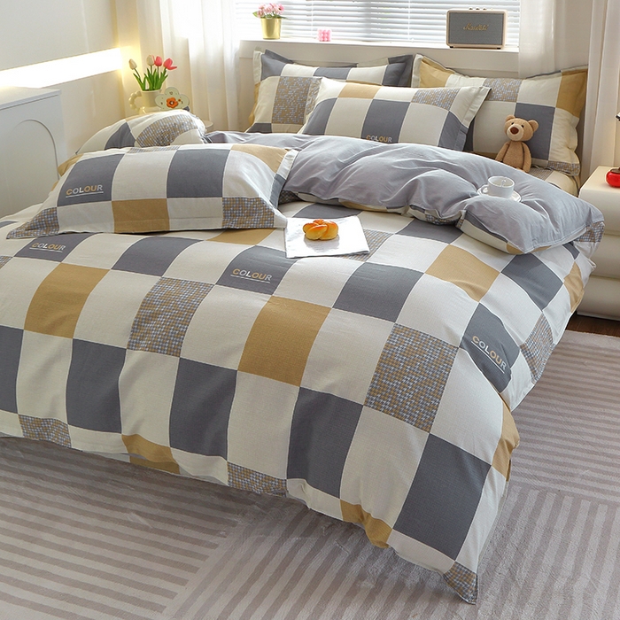 91家纺网 家纺一手货源 找家纺 馨雅家纺 2026新款简欧纯棉印花多规格四件套 雅格