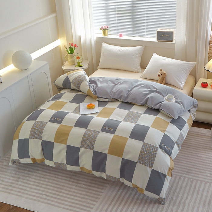 91家纺网 家纺一手货源 找家纺 馨雅家纺 2026新款简欧纯棉印花多规格四件套 雅格