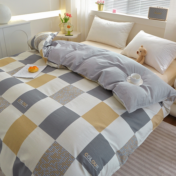 91家纺网 家纺一手货源 找家纺 馨雅家纺 2026新款简欧纯棉印花多规格四件套 雅格