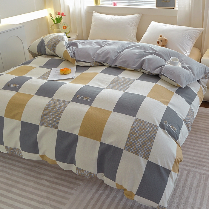 91家纺网 家纺一手货源 找家纺 馨雅家纺 2026新款简欧纯棉印花多规格四件套 雅格