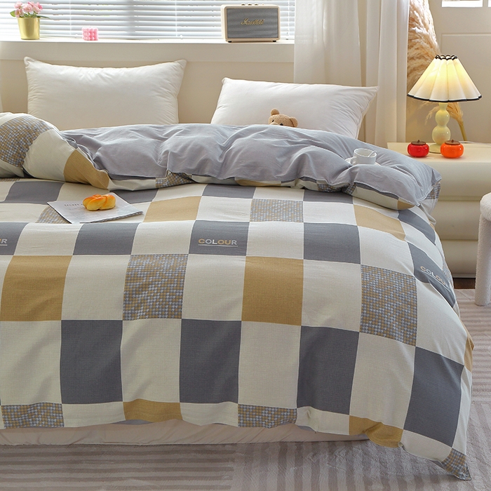 91家纺网 家纺一手货源 找家纺 馨雅家纺 2026新款简欧纯棉印花多规格四件套 雅格