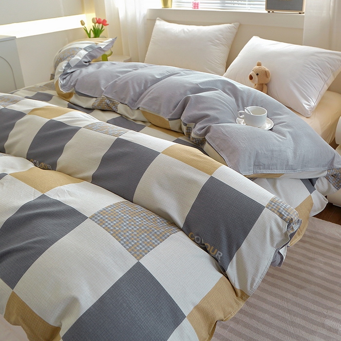 91家纺网 家纺一手货源 找家纺 馨雅家纺 2026新款简欧纯棉印花多规格四件套 雅格