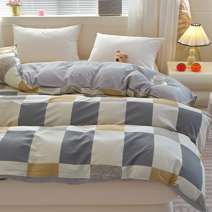 91家纺网 家纺一手货源 找家纺 馨雅家纺 2026新款简欧纯棉印花多规格四件套 雅格