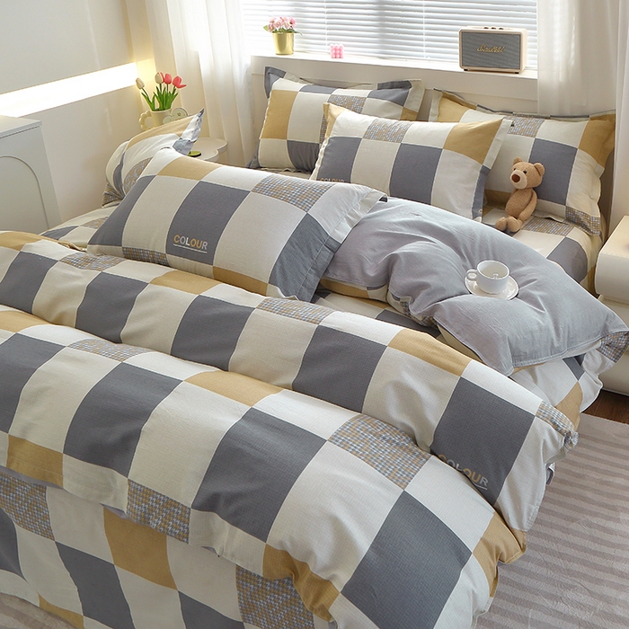 91家纺网 家纺一手货源 找家纺 馨雅家纺 2026新款简欧纯棉印花多规格四件套 雅格