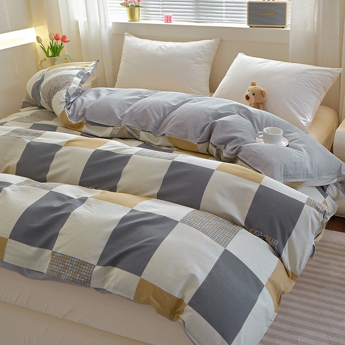 91家纺网 家纺一手货源 找家纺 馨雅家纺 2026新款简欧纯棉印花多规格四件套 雅格