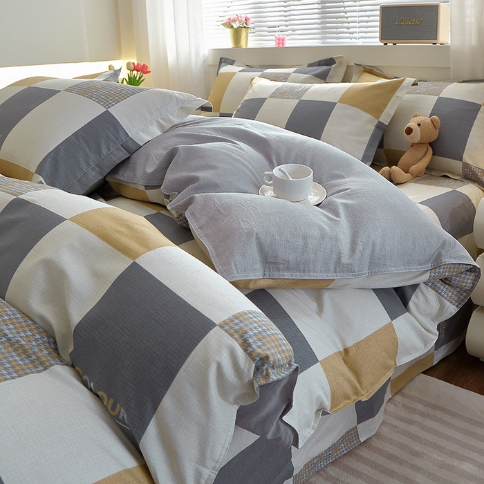 91家纺网 家纺一手货源 找家纺 馨雅家纺 2026新款简欧纯棉印花多规格四件套 雅格