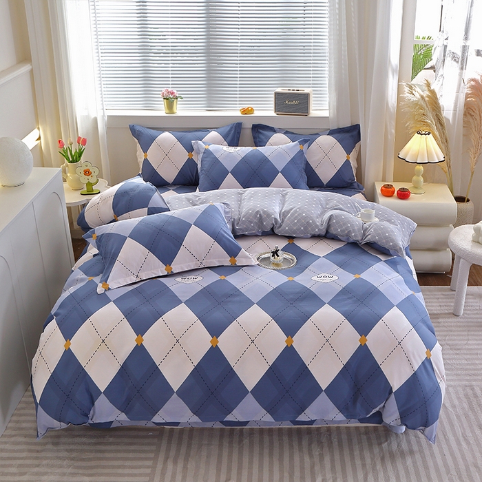 馨雅家纺 2026新款简欧纯棉印花多规格四件套 意林-兰