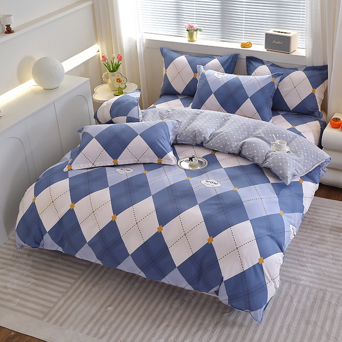 91家纺网 家纺一手货源 找家纺 馨雅家纺 2026新款简欧纯棉印花多规格四件套 意林-兰