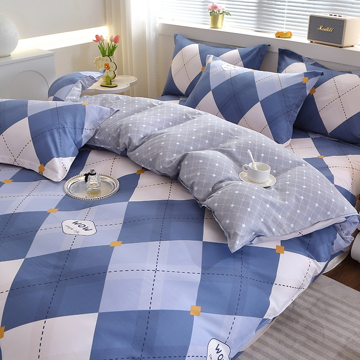 91家纺网 家纺一手货源 找家纺 馨雅家纺 2026新款简欧纯棉印花多规格四件套 意林-兰