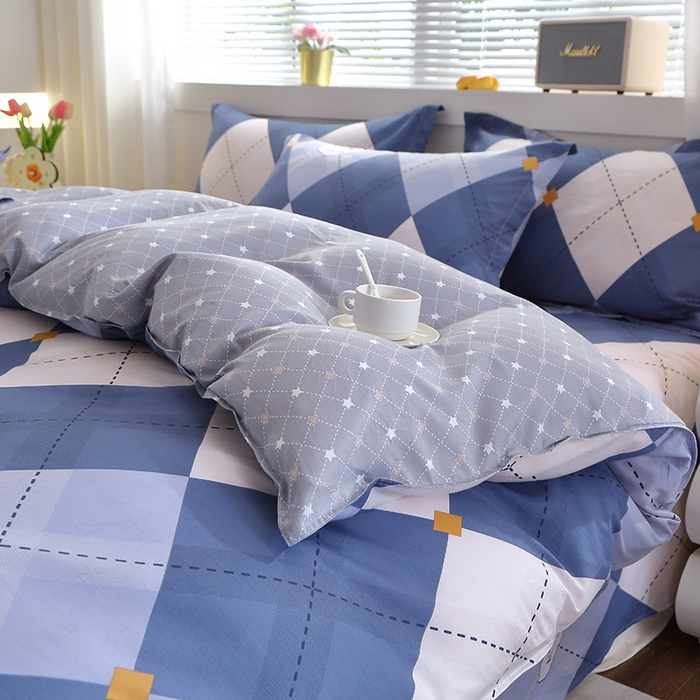 91家纺网 家纺一手货源 找家纺 馨雅家纺 2026新款简欧纯棉印花多规格四件套 意林-兰