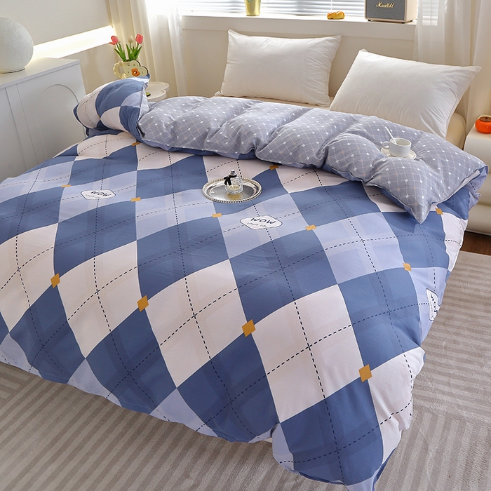 91家纺网 家纺一手货源 找家纺 馨雅家纺 2026新款简欧纯棉印花多规格四件套 意林-兰