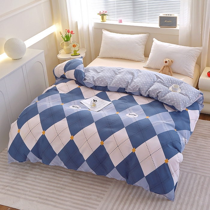 91家纺网 家纺一手货源 找家纺 馨雅家纺 2026新款简欧纯棉印花多规格四件套 意林-兰