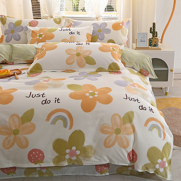 91家纺网 家纺一手货源 找家纺 馨雅家纺 2026新款简欧纯棉印花多规格四件套 安暖如夏