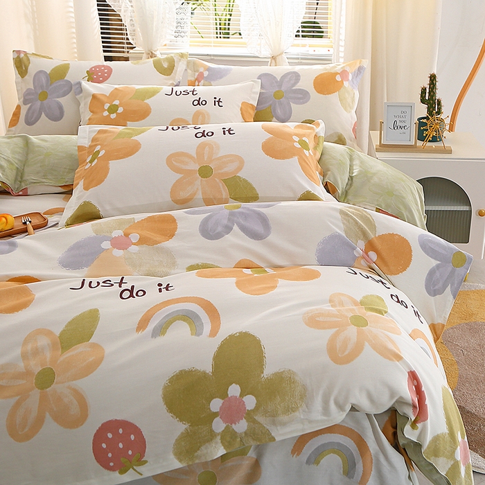 91家纺网 家纺一手货源 找家纺 馨雅家纺 2026新款简欧纯棉印花多规格四件套 安暖如夏