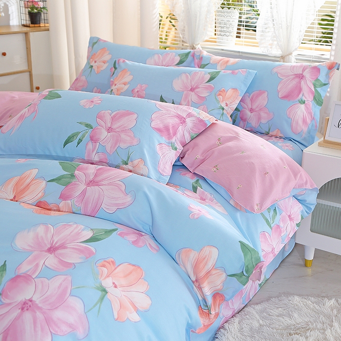 91家纺网 家纺一手货源 找家纺 馨雅家纺 2026新款简欧纯棉印花多规格四件套 凝香秋水