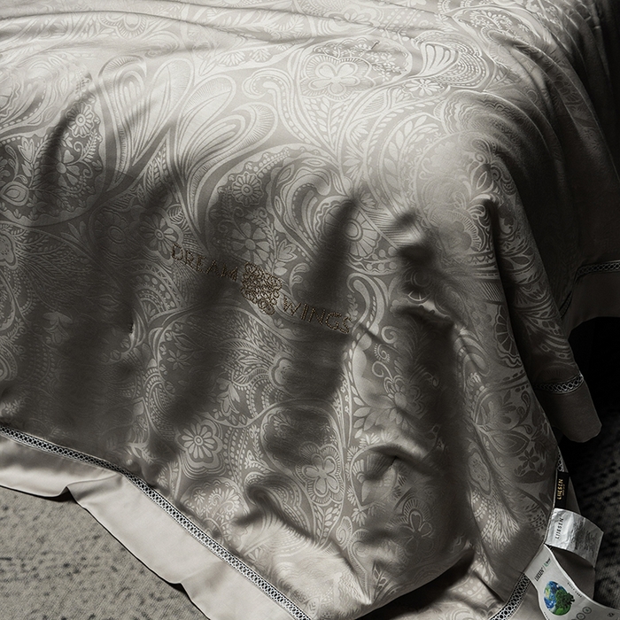 91家纺网 家纺一手货源 找家纺 丽笙被芯 2026新款兰精天丝提花蚕宝夏被夏凉被空调被 慧言