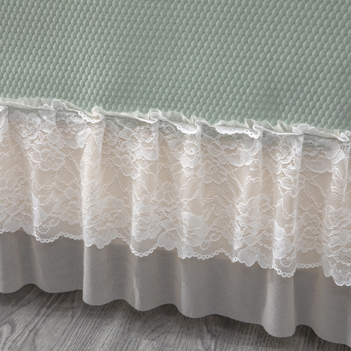 91家纺网 家纺一手货源 找家纺 木兰花 2026新款凉豆豆款PE高分子复合凉感席床盖款凉席三件套-可配同色系夏被（控价199） 浅草绿