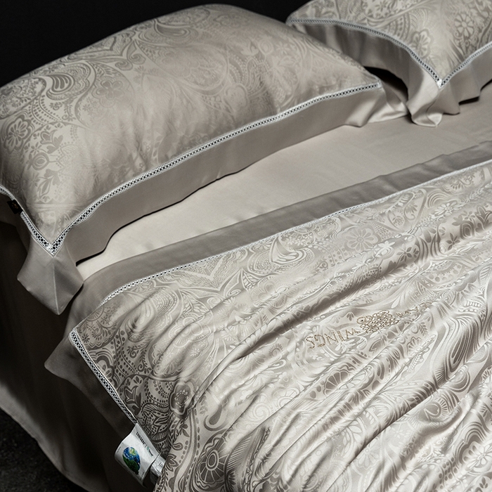 91家纺网 家纺一手货源 找家纺 丽笙被芯 2026新款兰精天丝提花蚕宝夏被夏凉被空调被 慧言