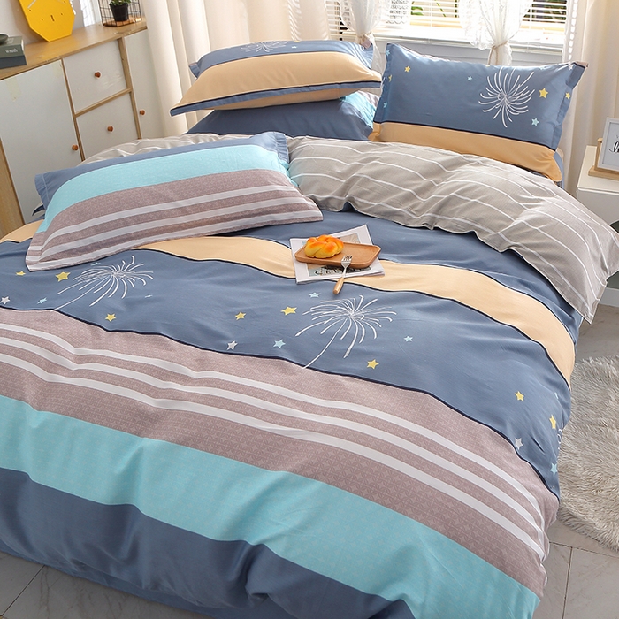 91家纺网 家纺一手货源 找家纺 馨雅家纺 2026新款简欧纯棉印花多规格四件套 仰望星空