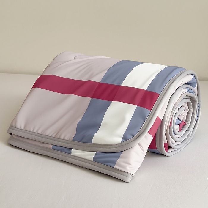 91家纺网 家纺一手货源 找家纺 世纪绒品 2026新款A类印花凉感丝夏被夏凉被空调被 巴宝格