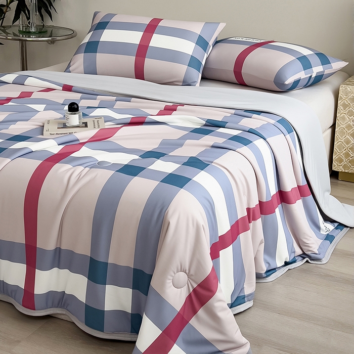 91家纺网 家纺一手货源 找家纺 世纪绒品 2026新款A类印花凉感丝夏被夏凉被空调被 巴宝格