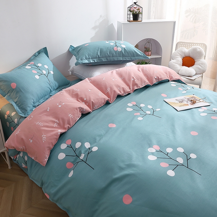 91家纺网 家纺一手货源 找家纺 馨雅家纺 2026新款简欧纯棉印花多规格四件套 阿黛尔